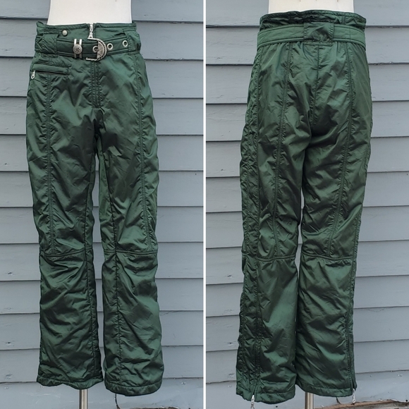 Vintage 90s y2k Sportalm Kitzbuhel Green Ski Pants and Winter Snowboard Jacket - Picture 7 of 9